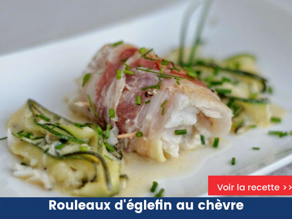 Rouleaux d'églefin au chèvre